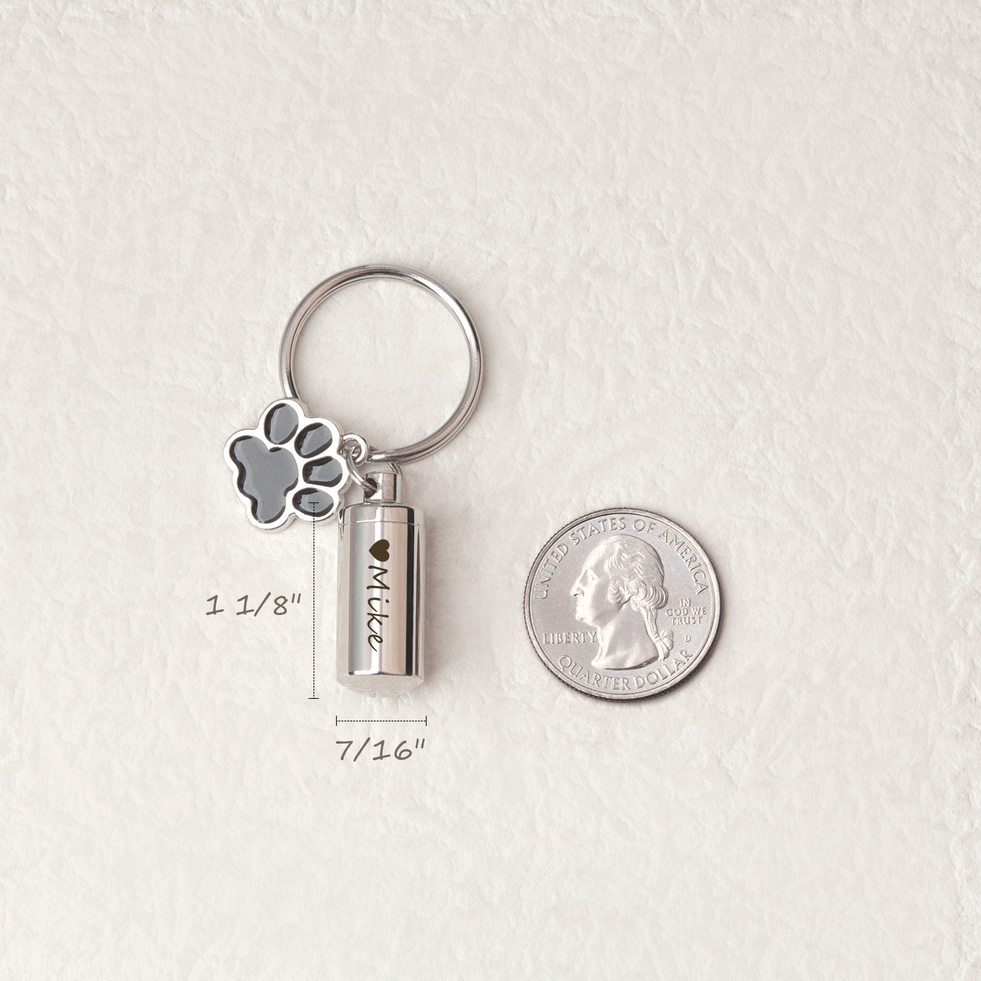 Dog Ashes Keepsake - Pet Urns Keychain for Dogs