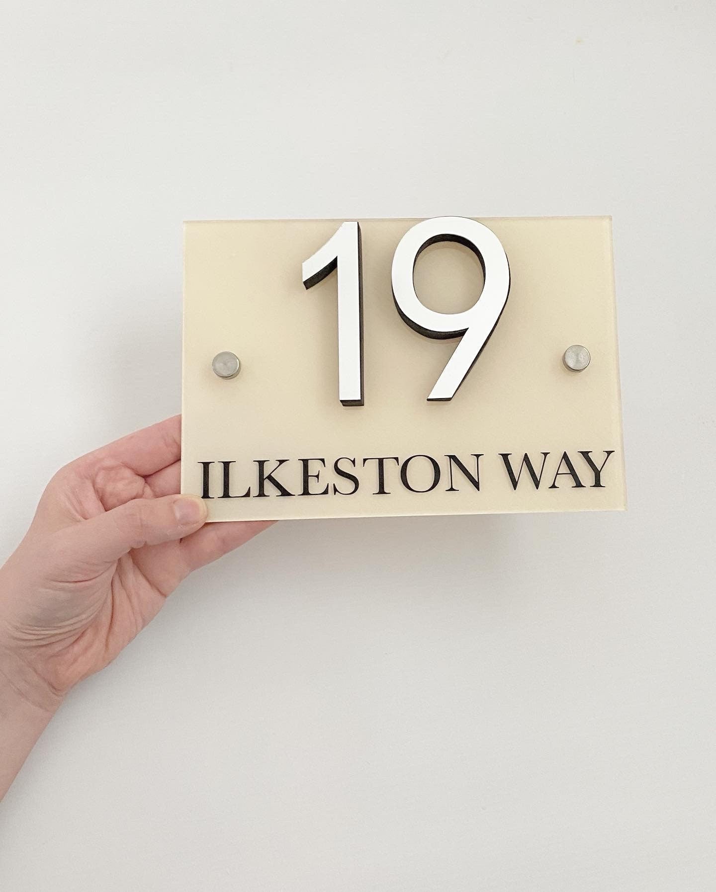 Personalised Modern Contemporary House Door Sign