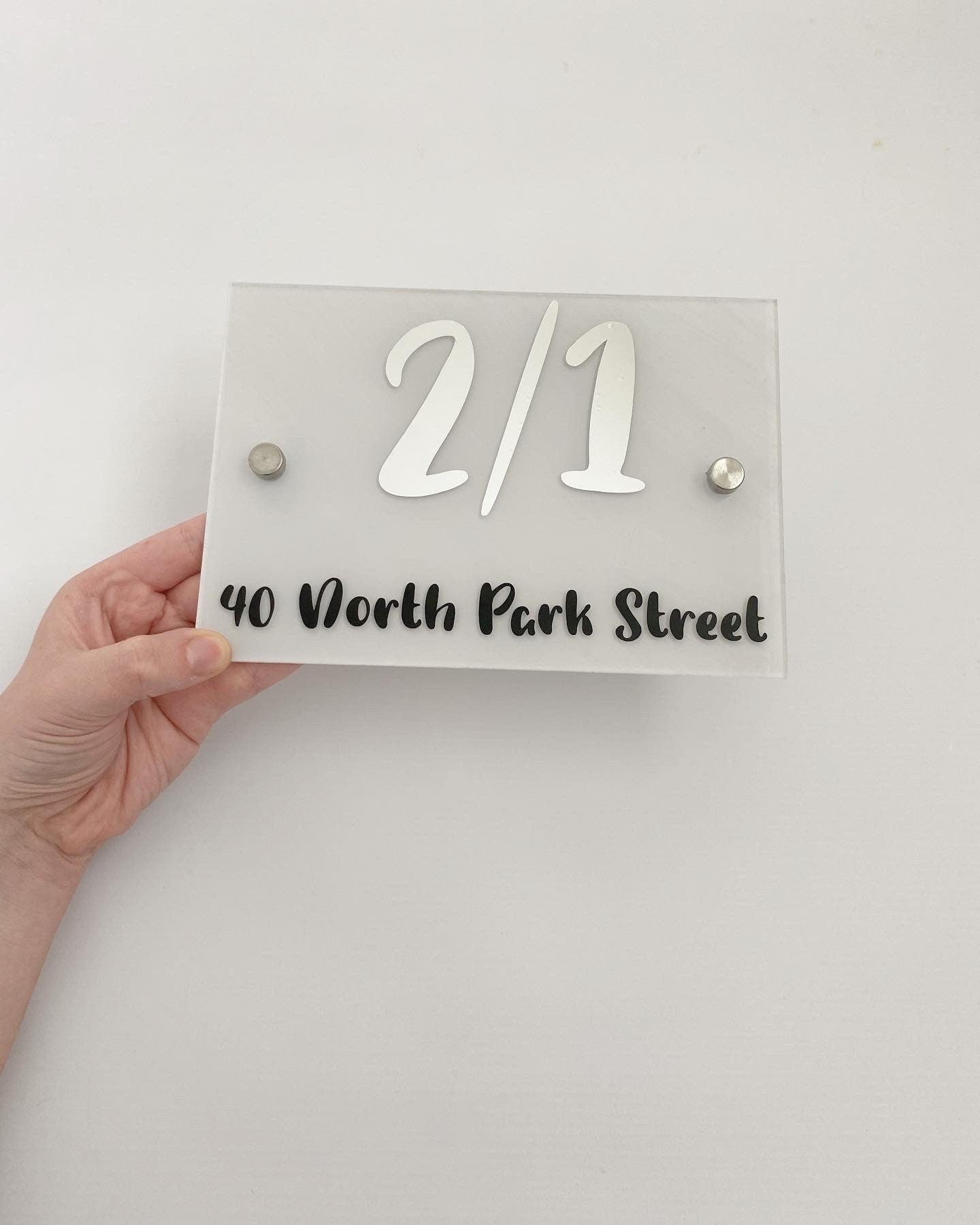 Personalised Modern Contemporary House Door Sign