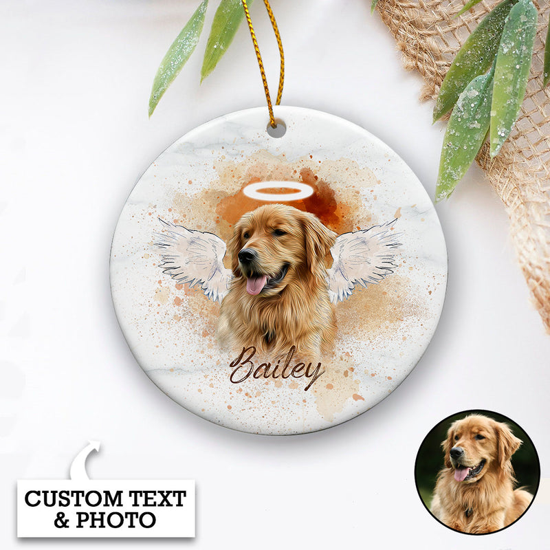 Personalized Pet Memorial Photo Ornament, Pet Loss Gifts
