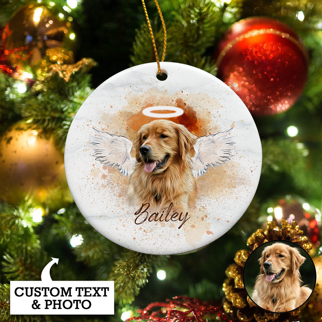 Personalized Pet Memorial Photo Ornament, Pet Loss Gifts