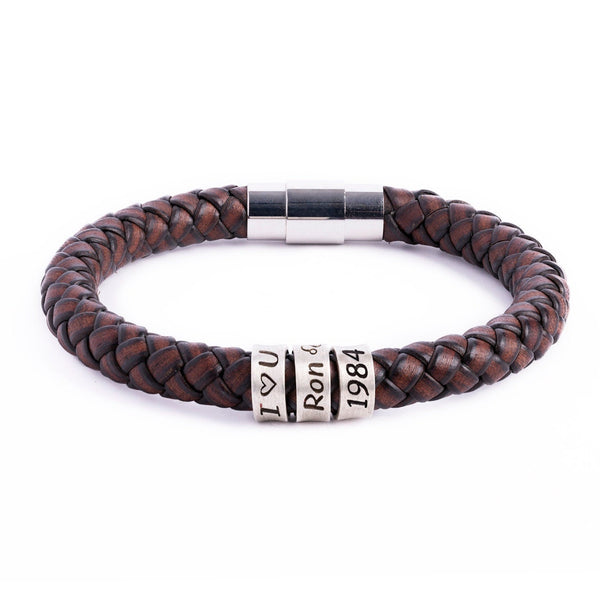 Personalized Mens Bracelet in Custom Size, Handmade  Fathers Day Gifts