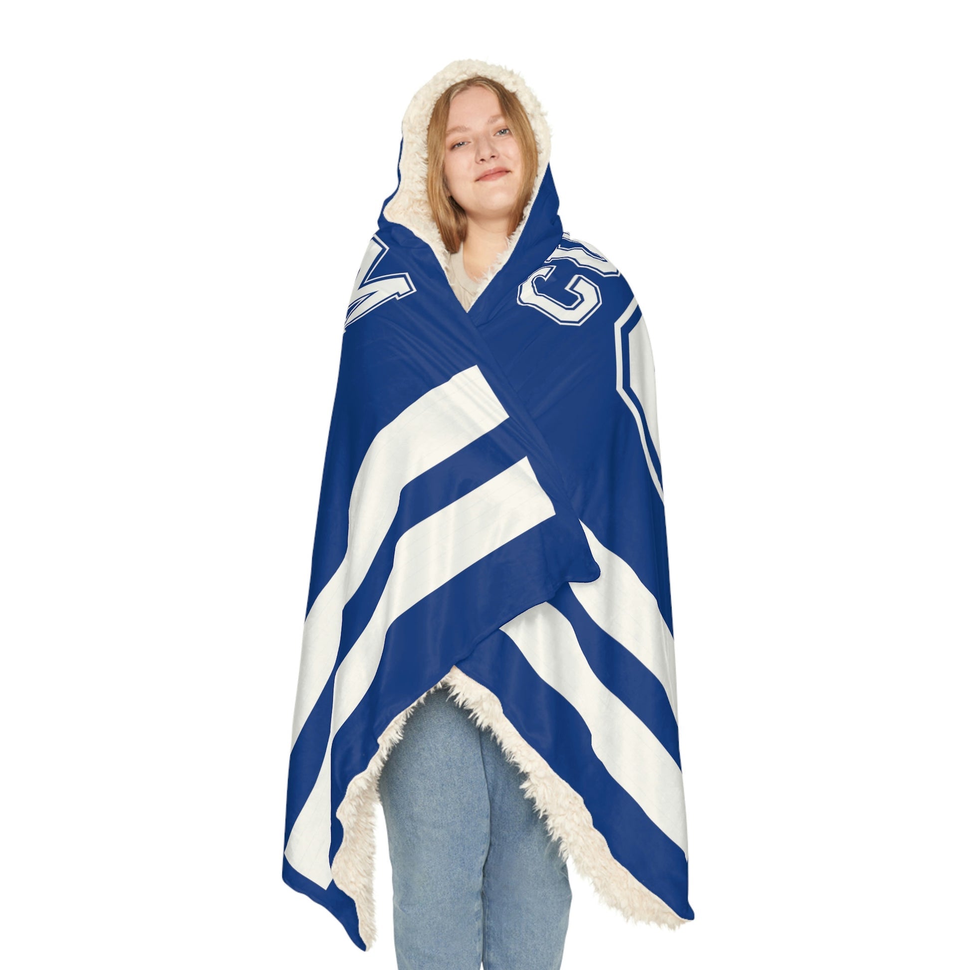 Football Jersey Hooded Blanket,School Sports team Blanket