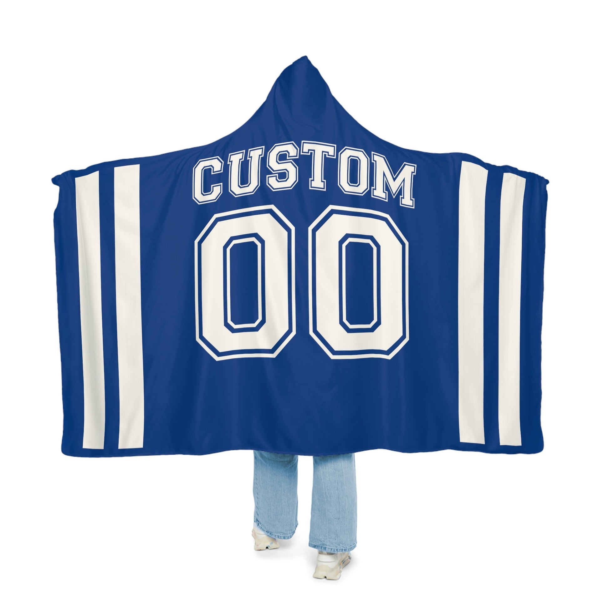 Football Jersey Hooded Blanket,School Sports team Blanket