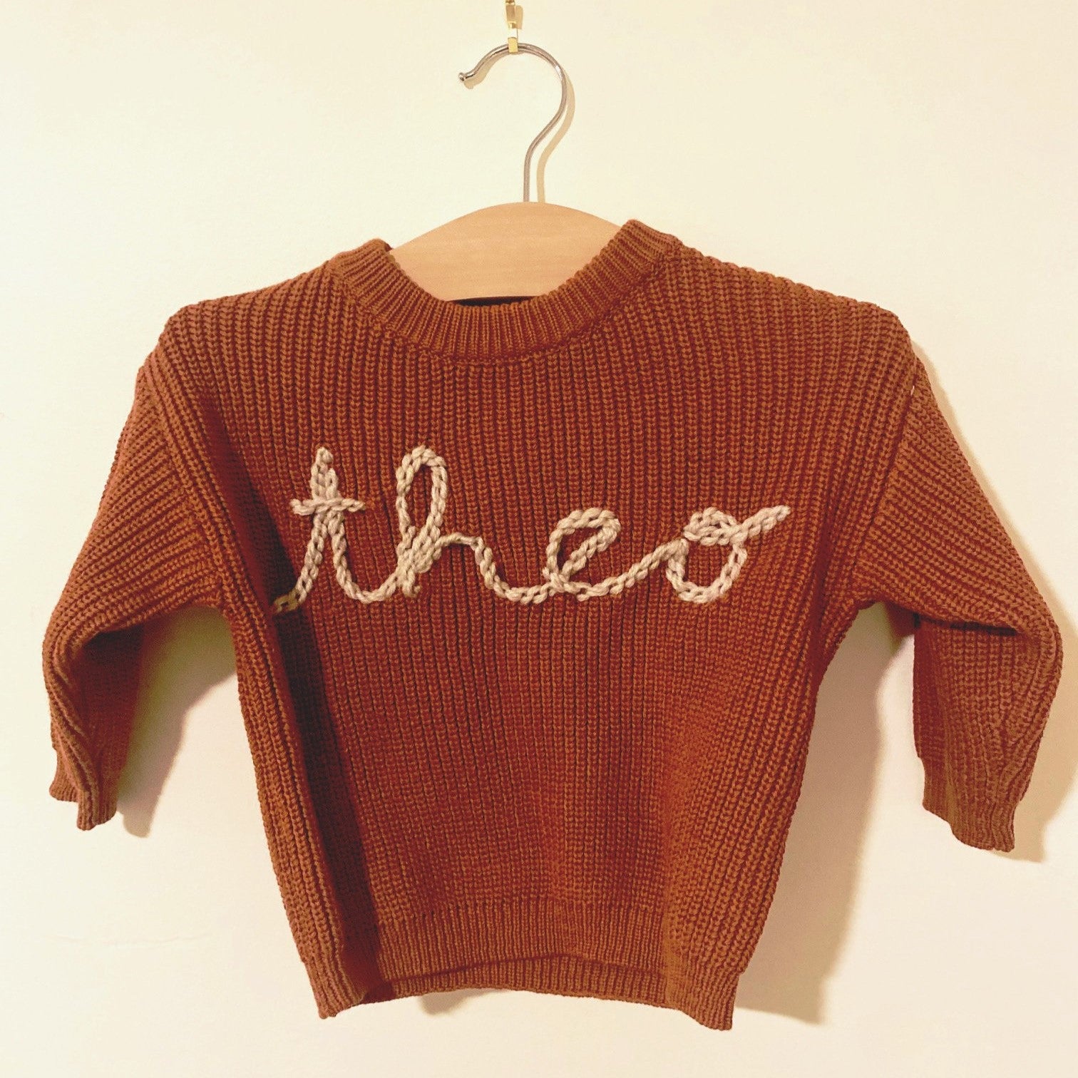 Custom Hand Embroidered Baby/Toddler/Youth Name Sweater