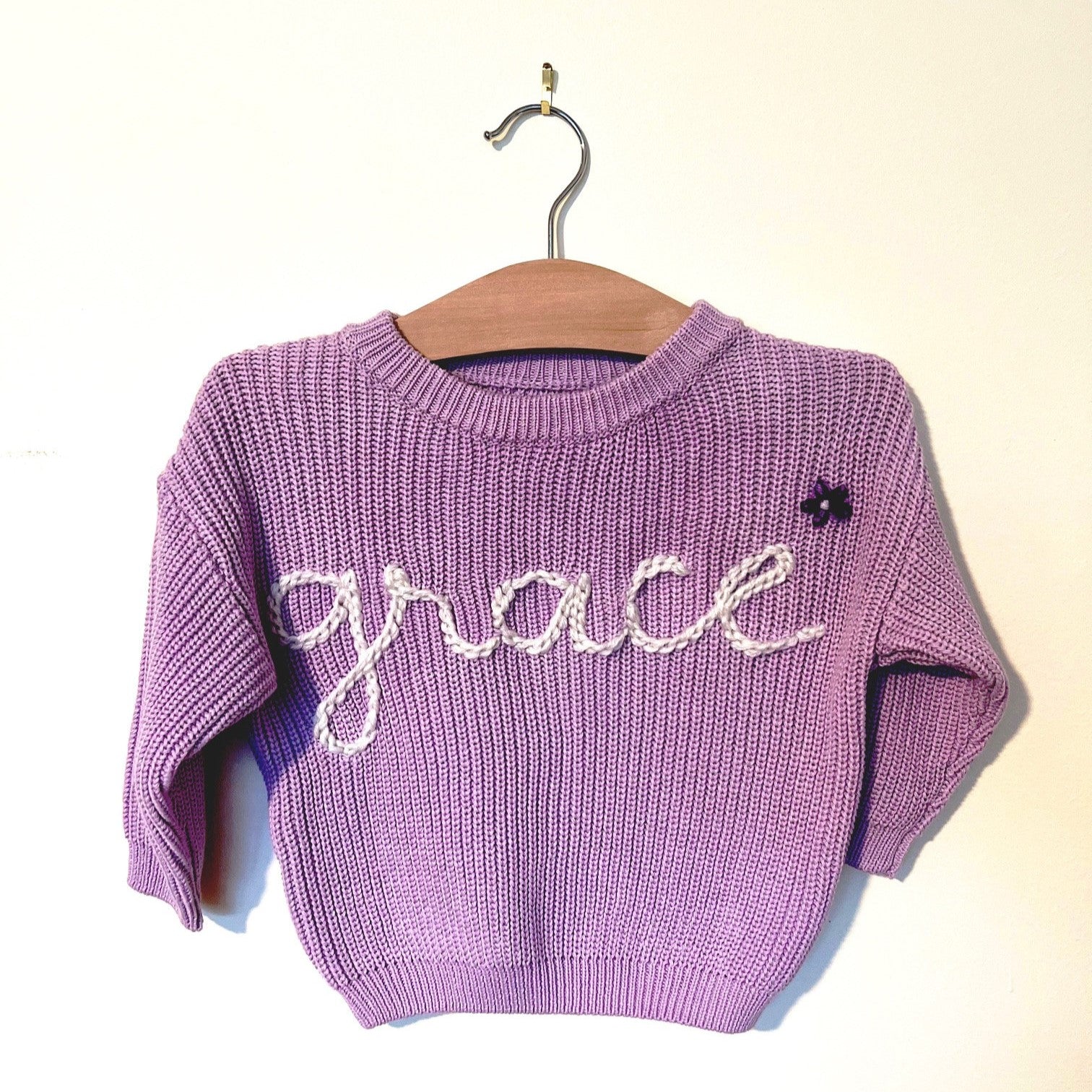 Custom Hand Embroidered Baby/Toddler/Youth Name Sweater