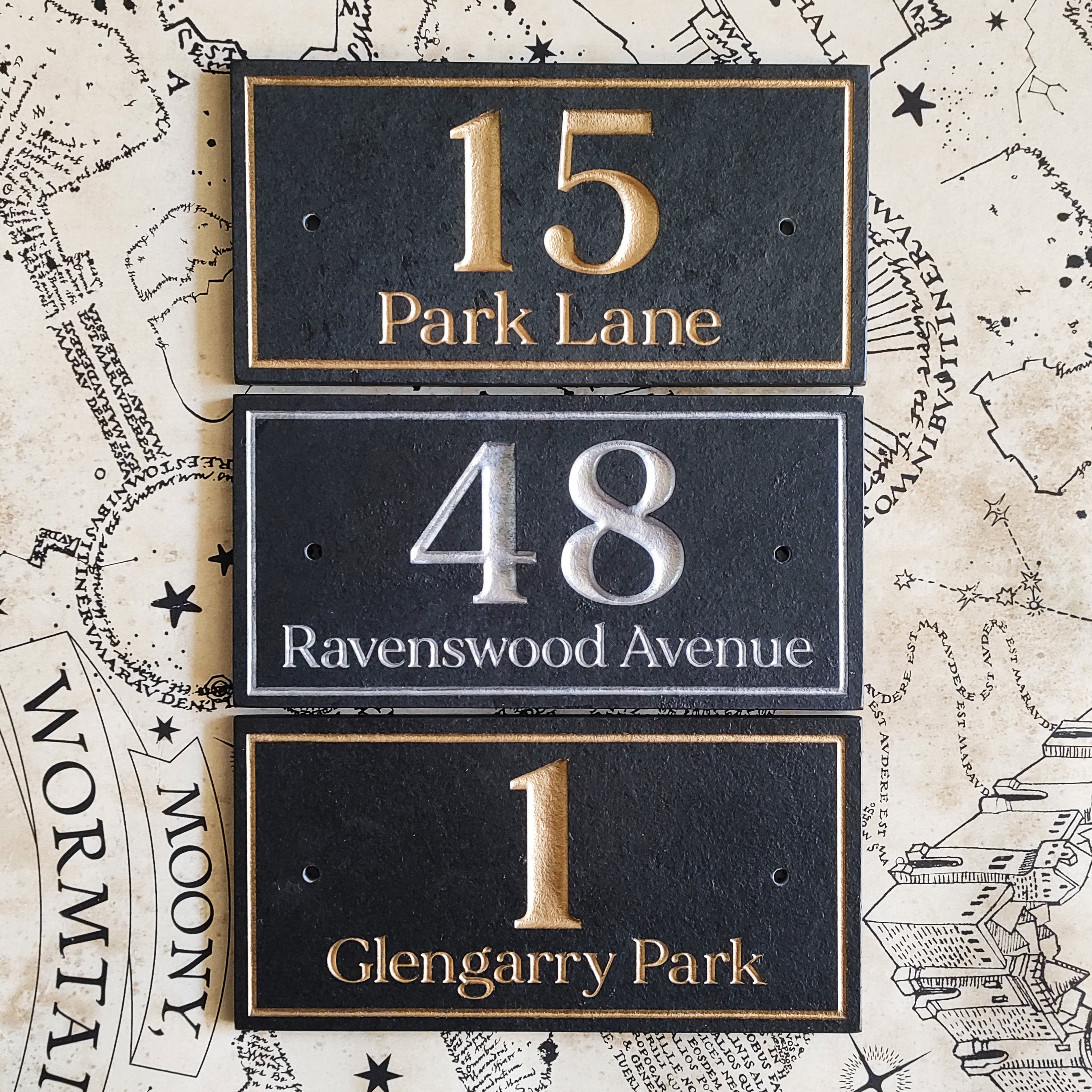 Engraved Slate House Number Plaque