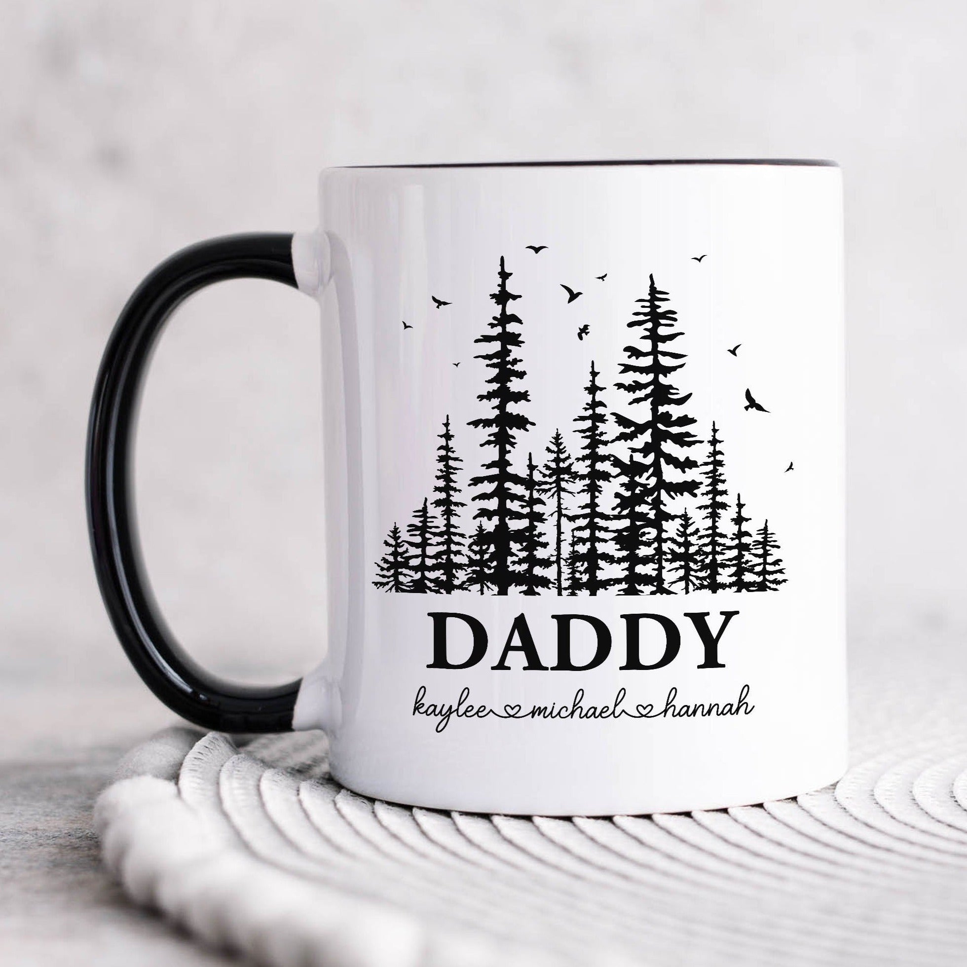 Custom tree Daddy mug, Fathers Day Gift Personalized Kids Names, Gift from Daughter/Son, Gift for Dad's Birthday, Dada Gift