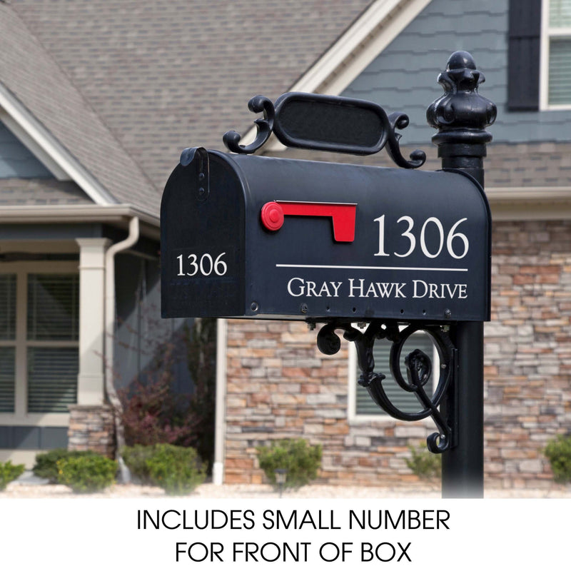 Personalized Mailbox Numbers, Street Address Vinyl Decal, Custom Decorative Numbering Street Name