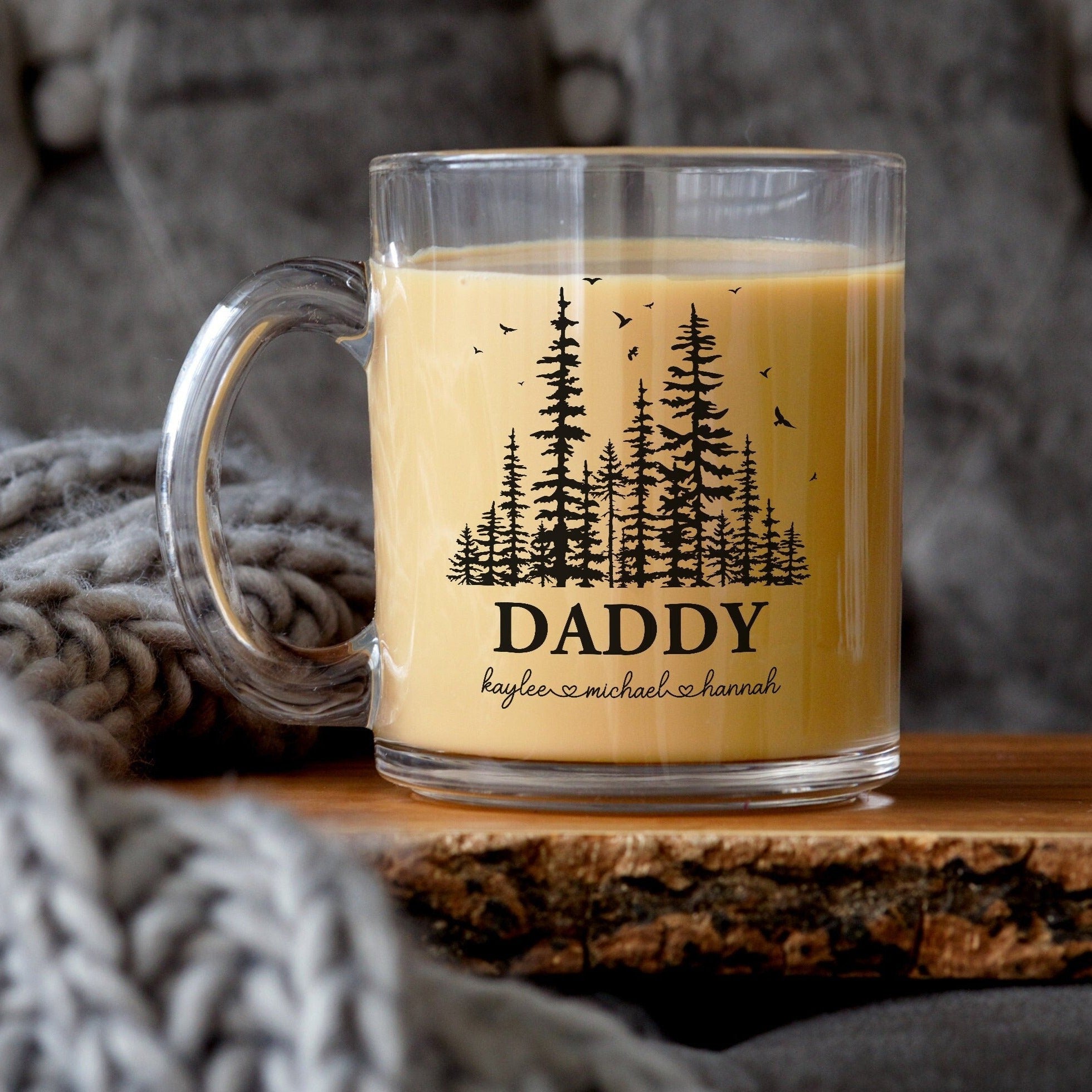 Custom tree Daddy mug, Fathers Day Gift Personalized Kids Names, Gift from Daughter/Son, Gift for Dad's Birthday, Dada Gift