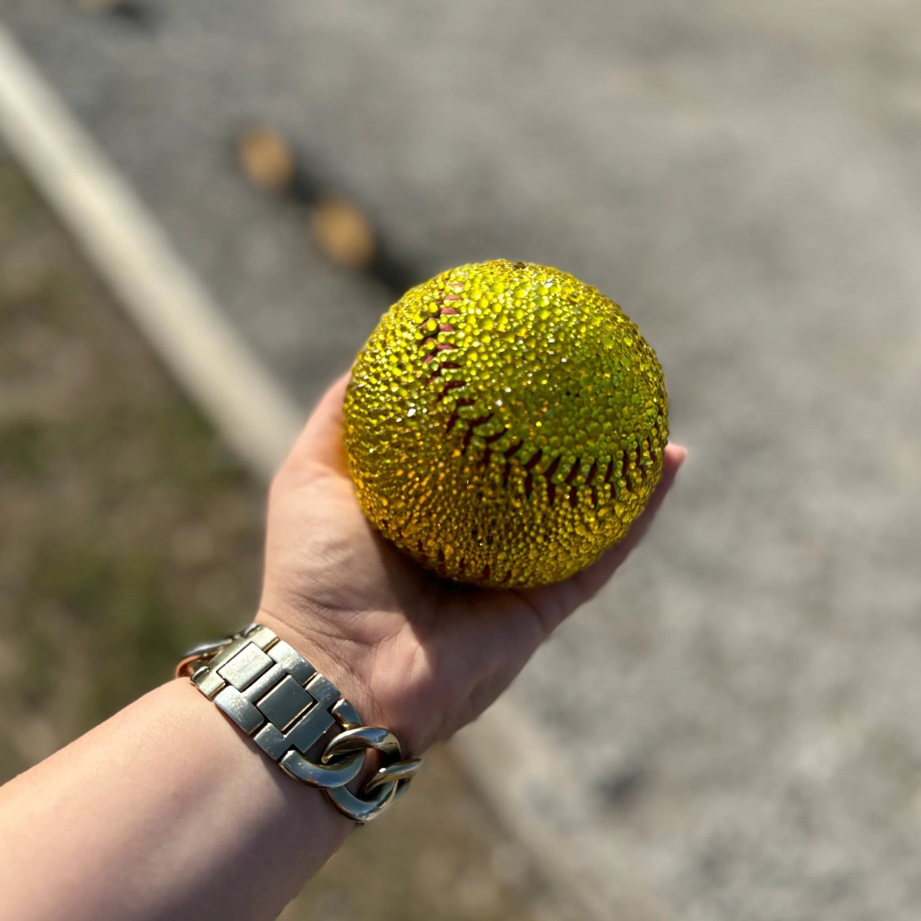 Blinged Softball - Glow in The Dark Softball Gift for Girls, Teens, and Players