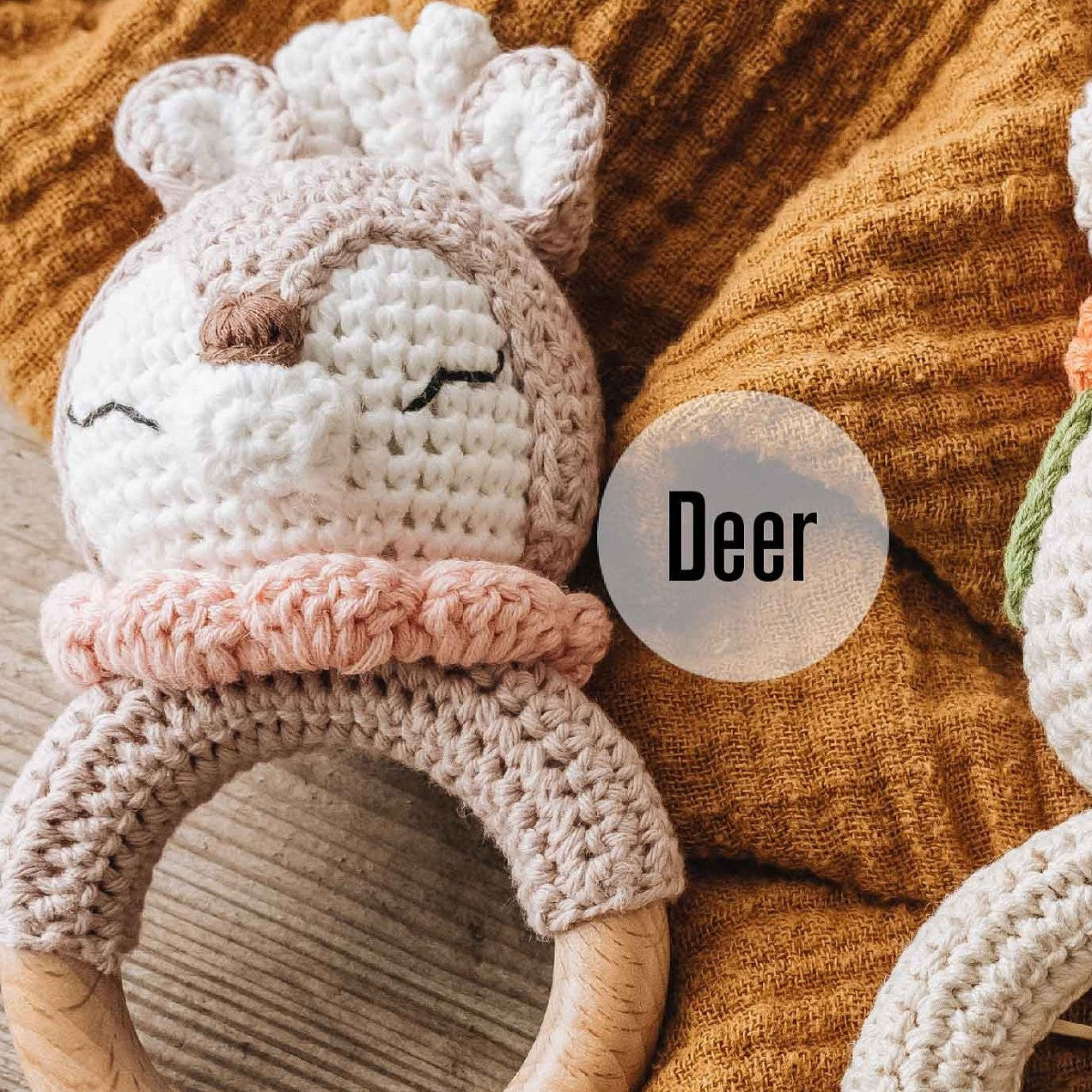 Personalized baby rattle, Baby Grasping Toy, Crochet Toy Rattle for Babies