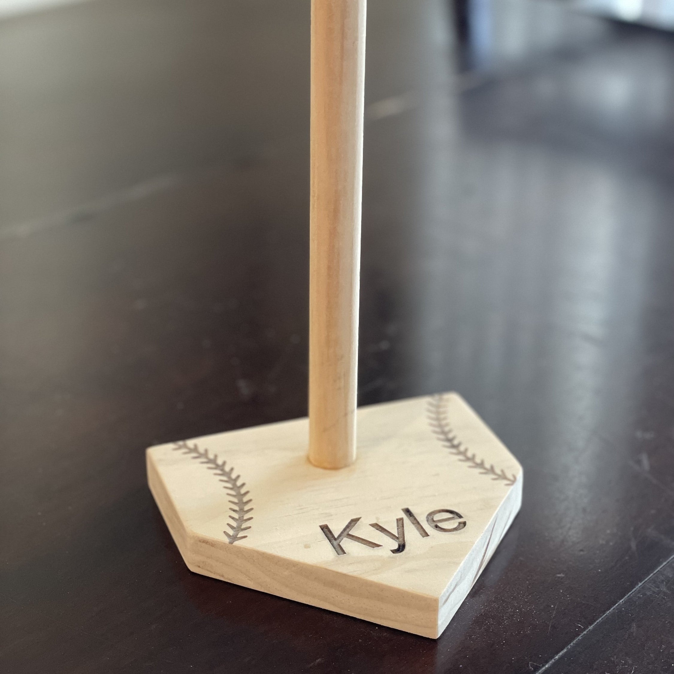 Softball and Baseball Ring Stand, Sports Rings Holder, Wooden Ring Stand