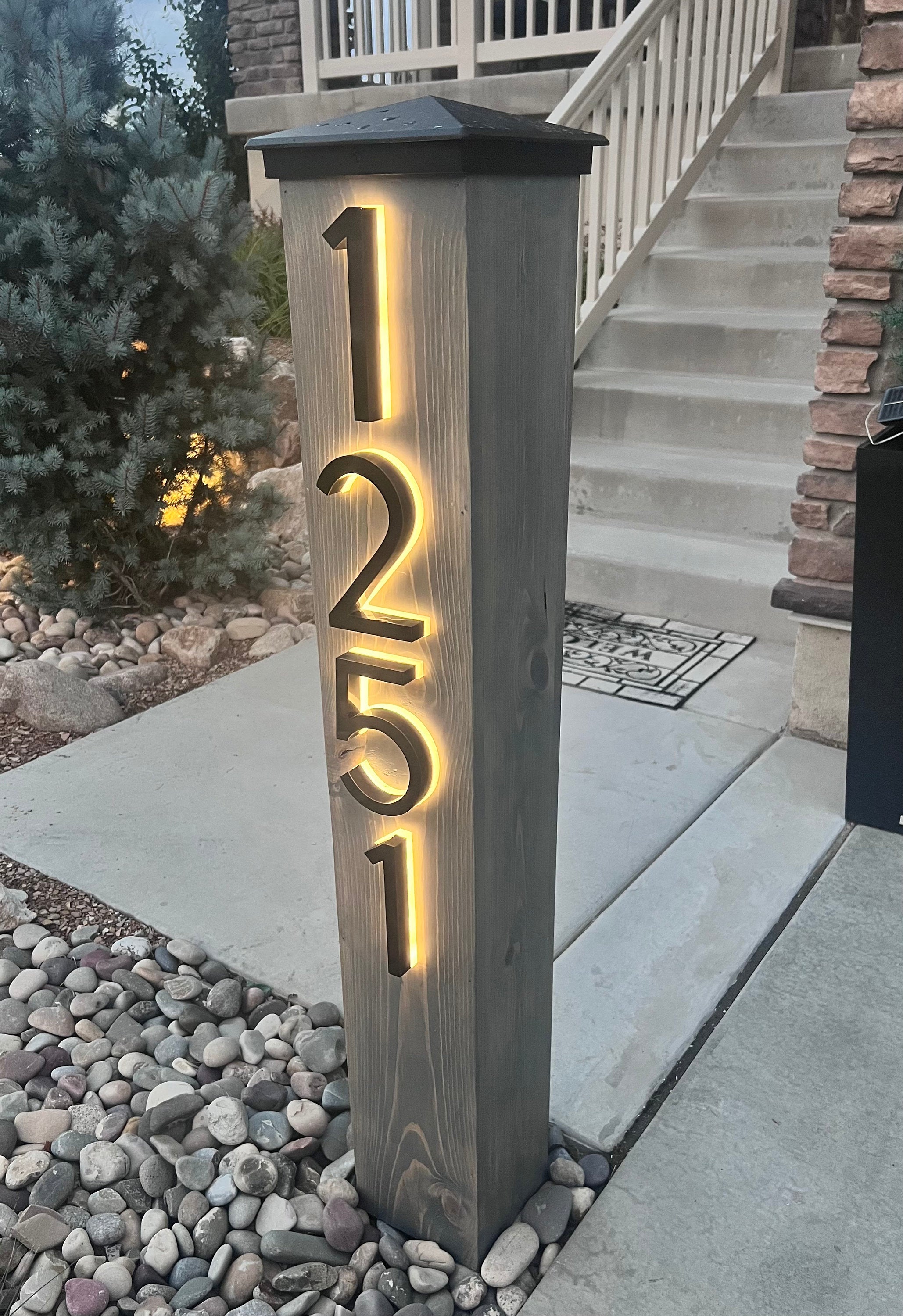 Modern Decor Metal House Number Sign