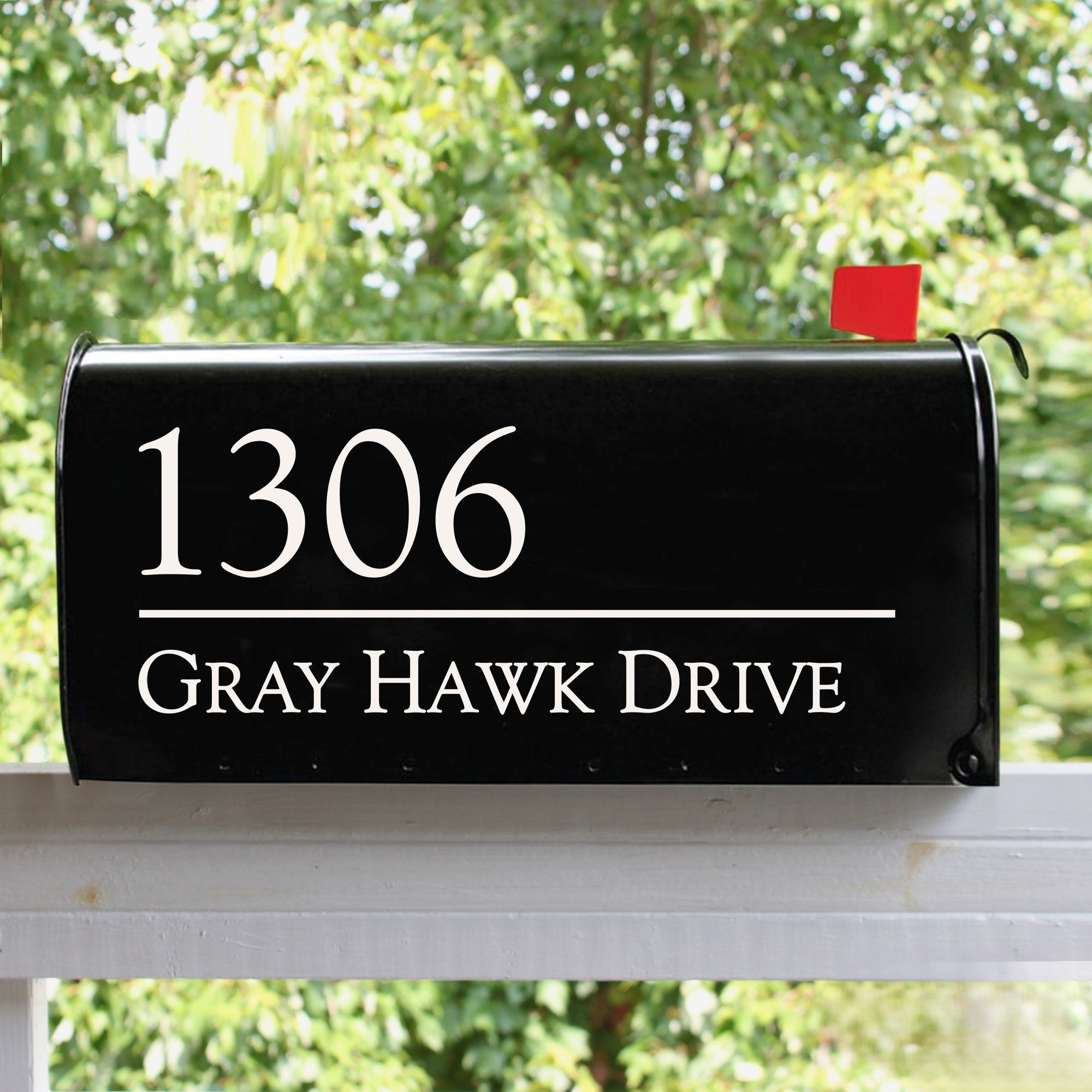 Personalized Mailbox Numbers, Street Address Vinyl Decal, Custom Decorative Numbering Street Name