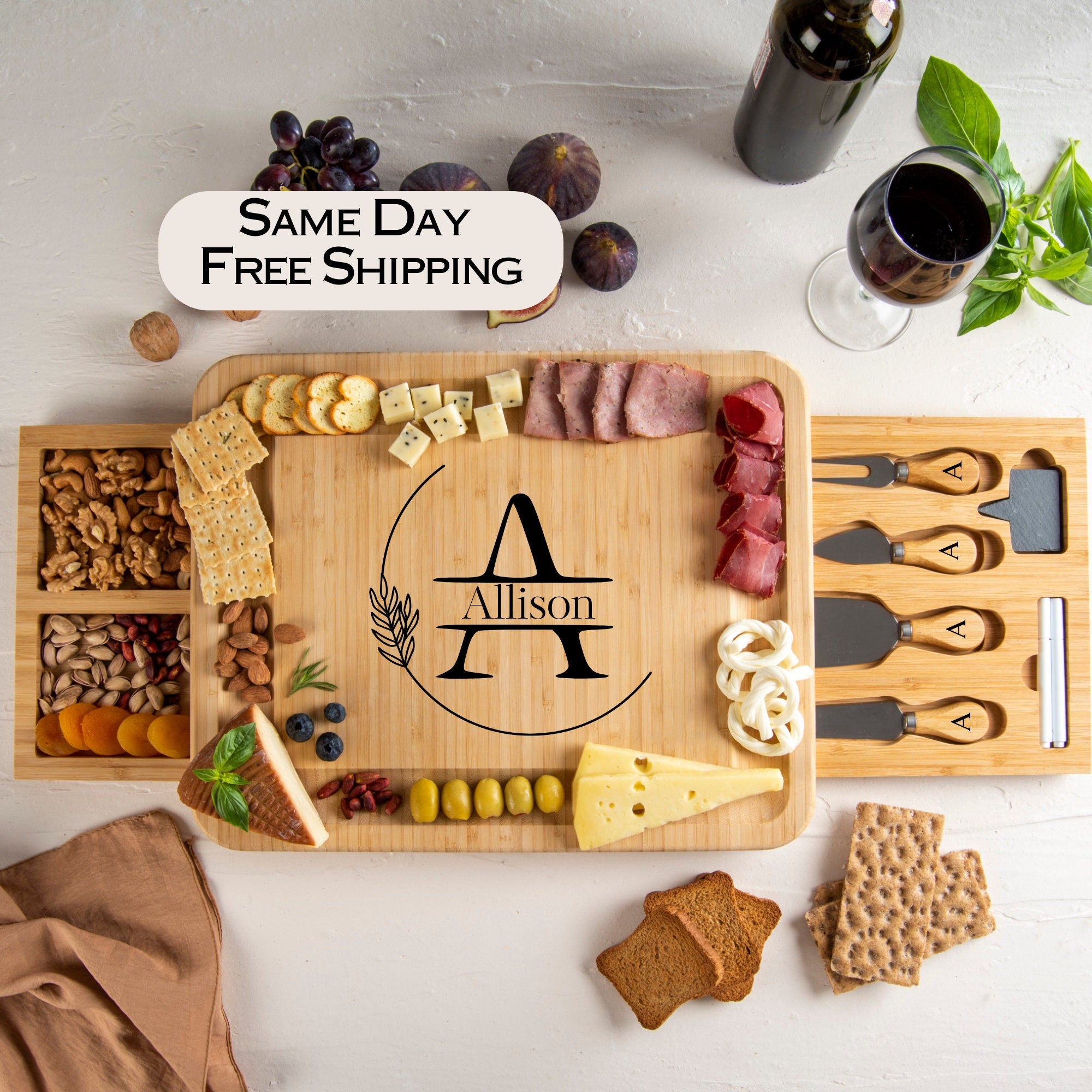 Personalized Charcuterie Board Anniversary Gift Housewarming Gift  Kitchen Decor