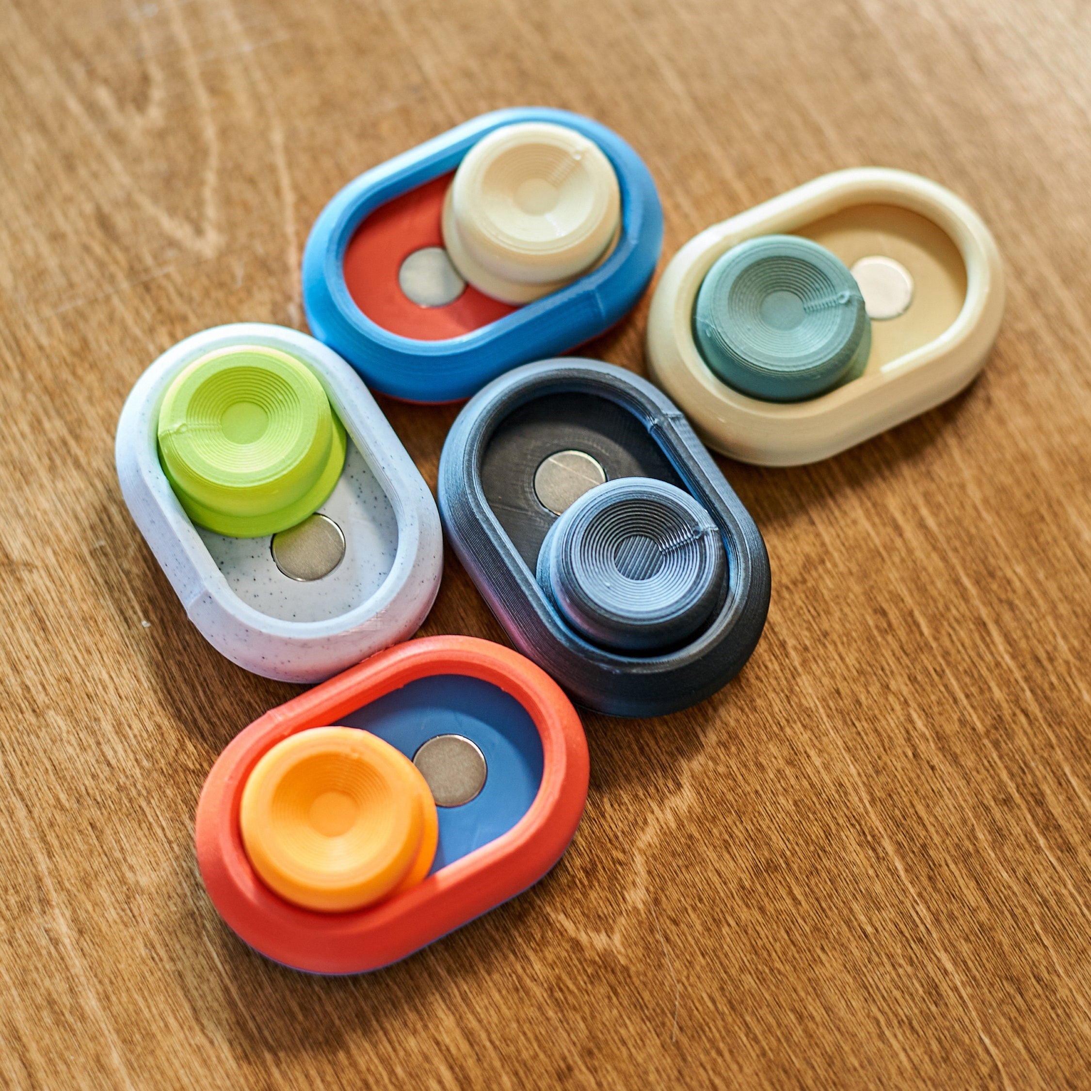 Magnetic Haptic Slider Fidget Customizable Multicolor