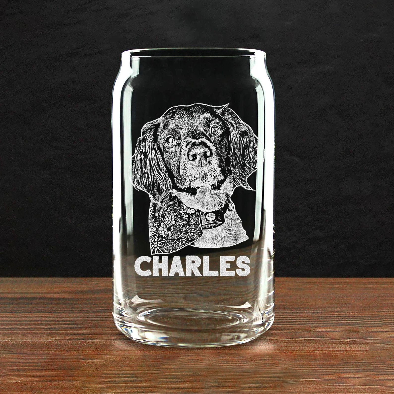 Custom Picture Memorial Rock Whiskey Glass, Personalized Unique Dad Father's Day Gifts, Family Picture Dog Cat Pet Picture