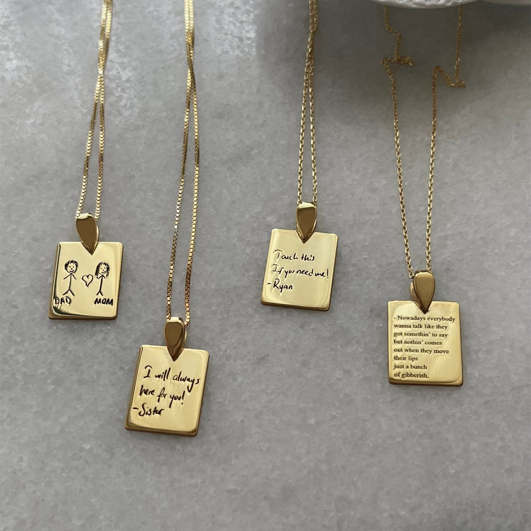 Custom Handwriting Name Necklace,  Personalized Meaningful Jewelry