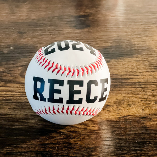 Custom Baseball with name and year - baseball gift - personalized hard ball game baseball