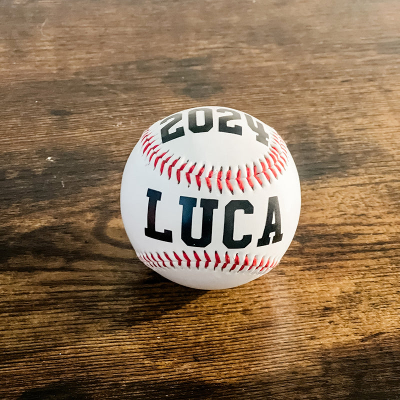 Custom Baseball with name and year - baseball gift - personalized hard ball game baseball
