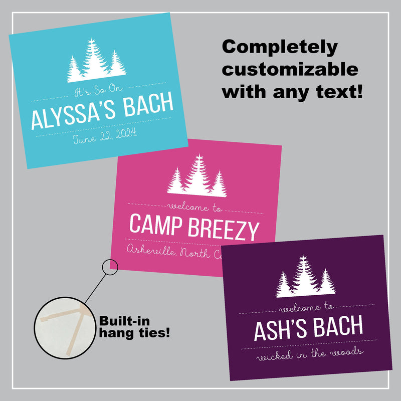 Custom Bachelorette Banner, Personalized Gift, Camp Flag or Backdrop for Glamping Bach Weekend