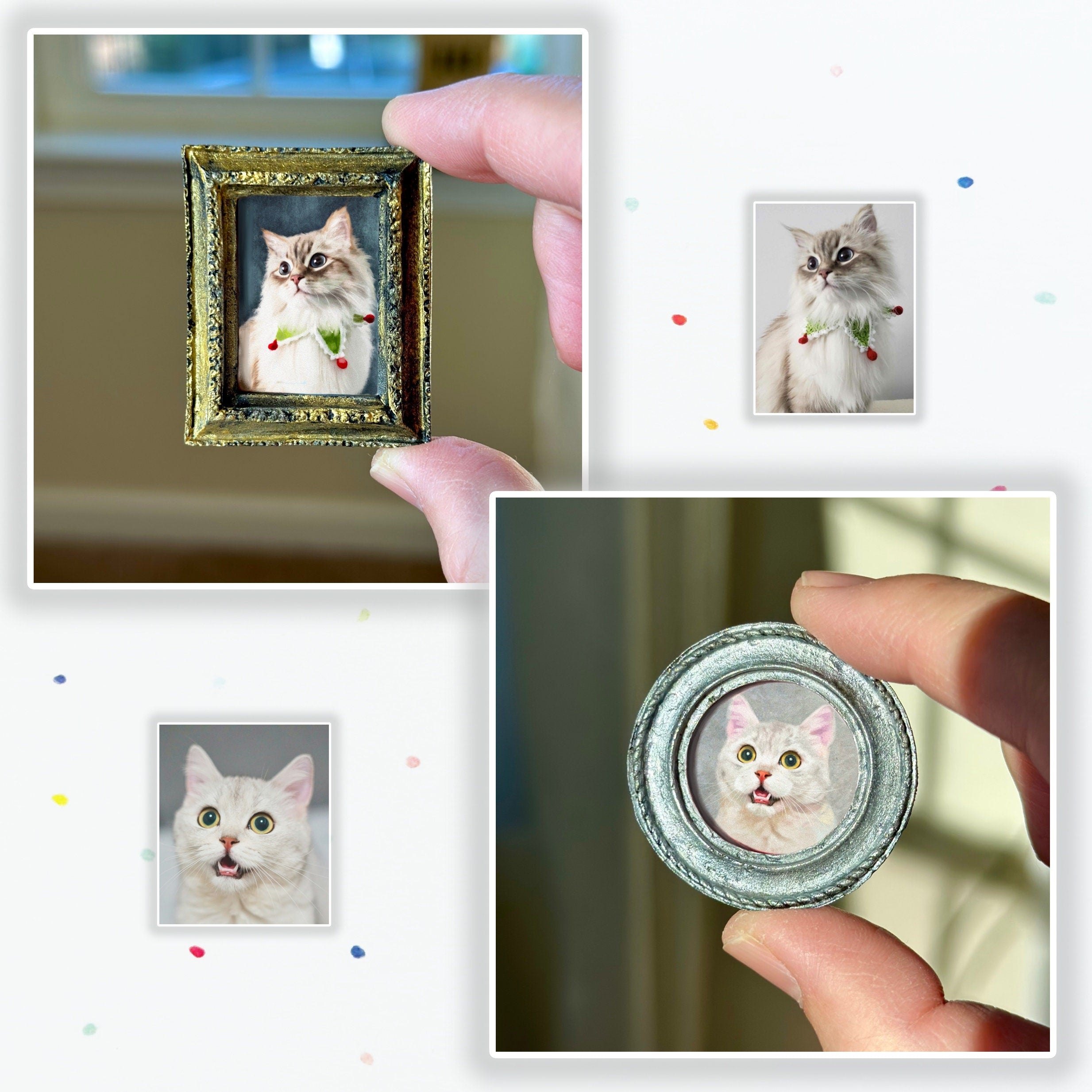 Custom Pet Portrait Pin, Magnets, Brooch. Vintage Oil Painting Style