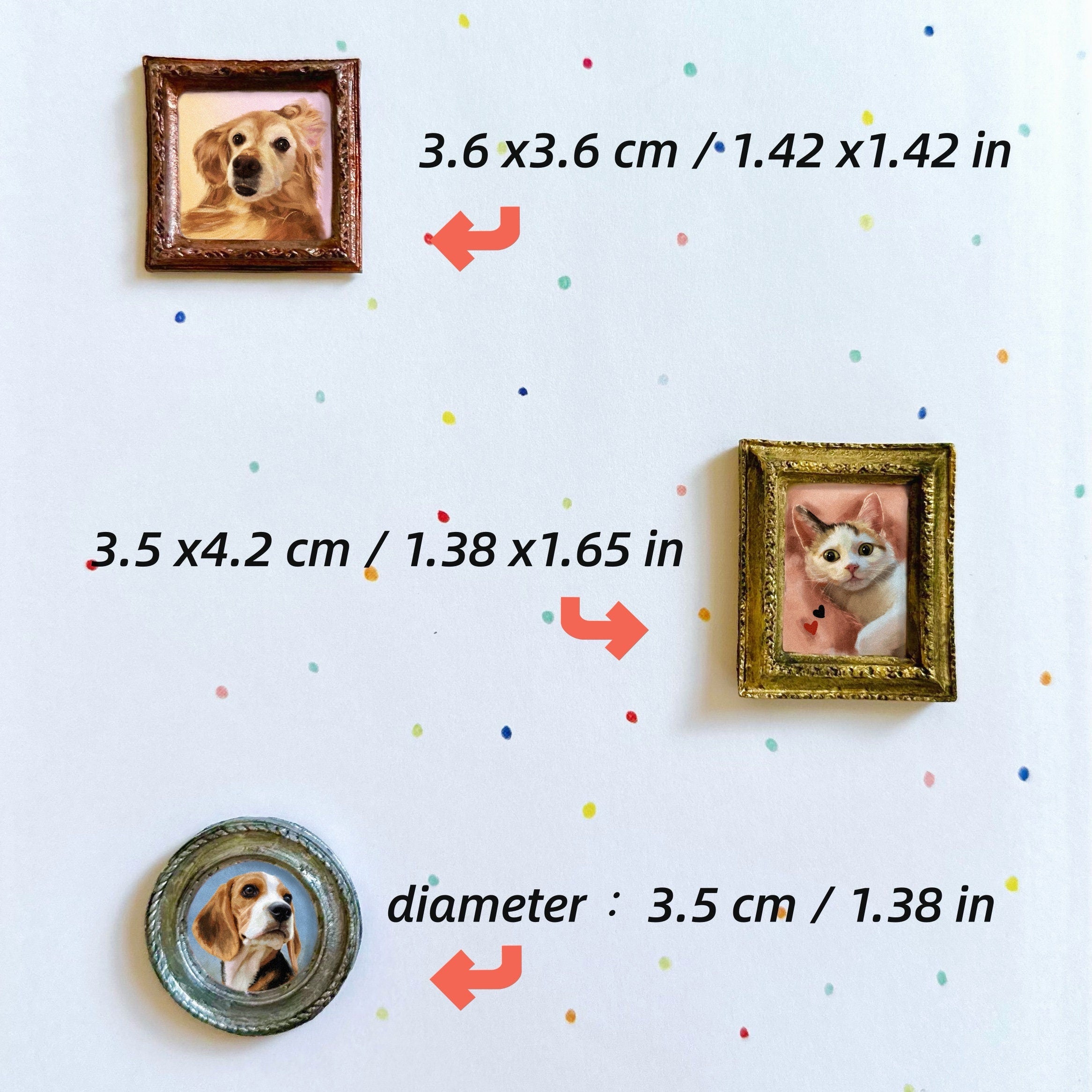 Custom Pet Portrait Pin, Magnets, Brooch. Vintage Oil Painting Style