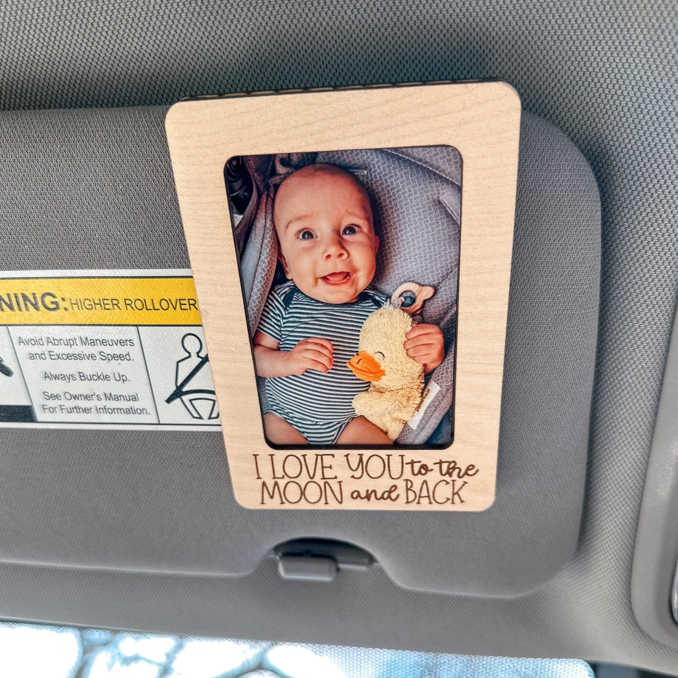 Personalized Car Visor Clip Photo Frame Fathers Day Gift for Dad Grandpa