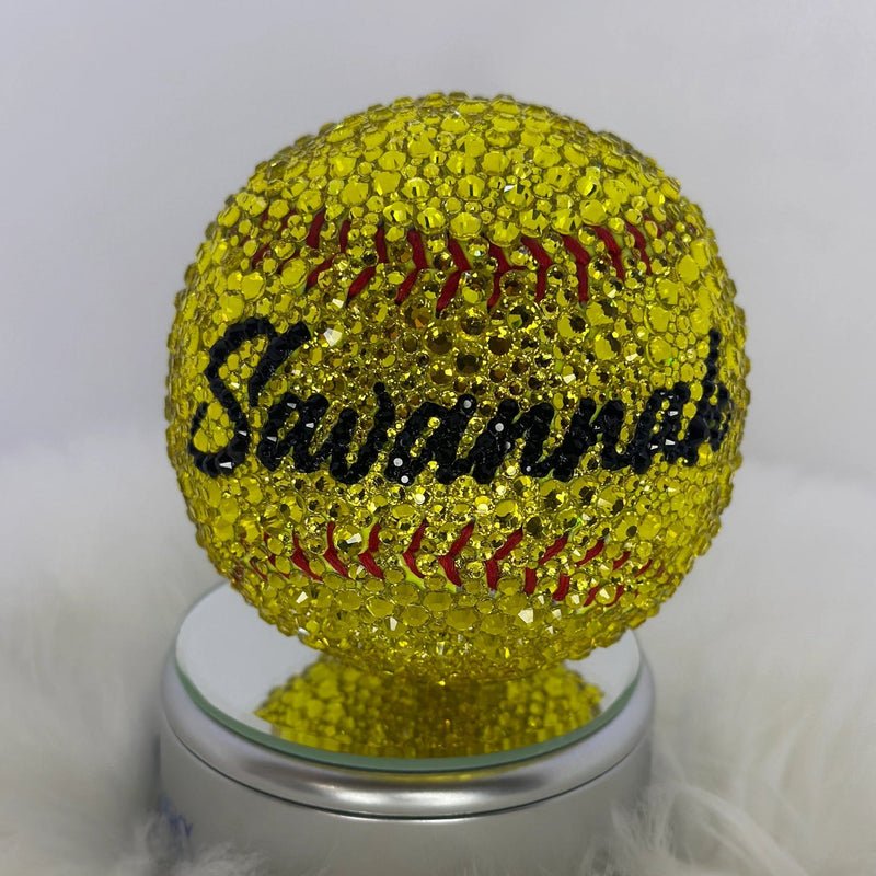 Blinged Softball - Glow in The Dark Softball Gift for Girls, Teens, and Players
