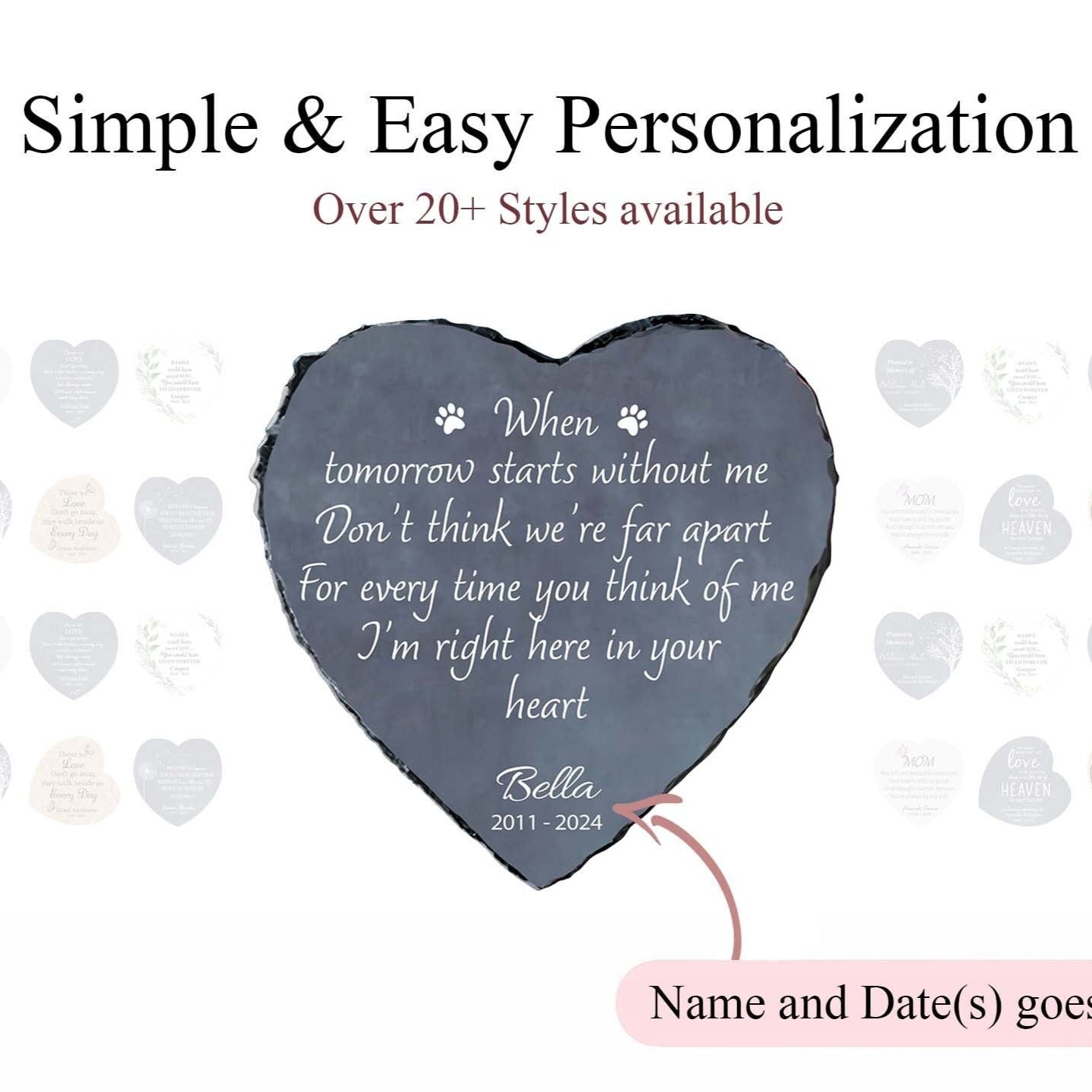 Dog Passed Away Gift, Pet Memorial Stone, Personalized Pet Memorial Gift