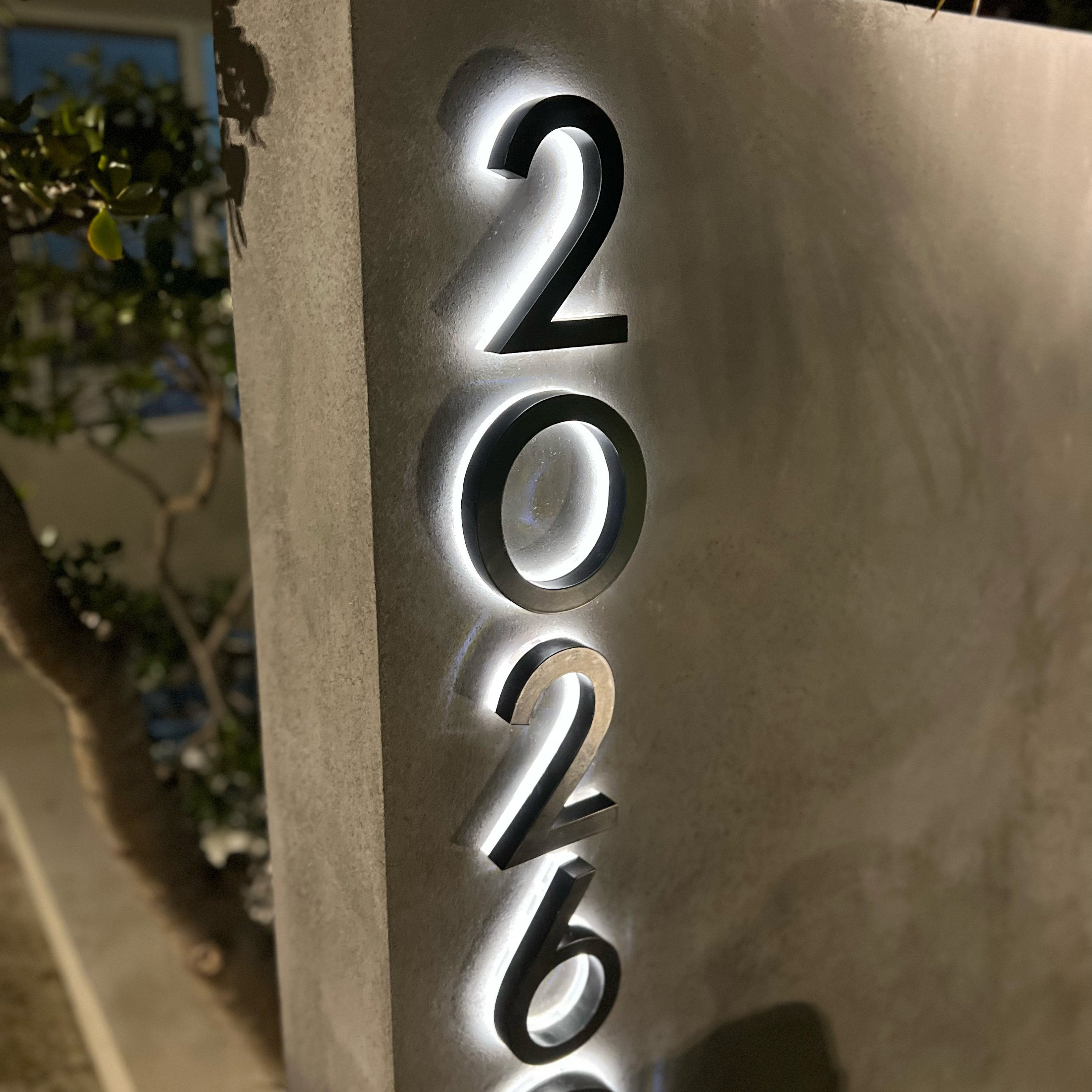 Modern Decor Metal House Number Sign