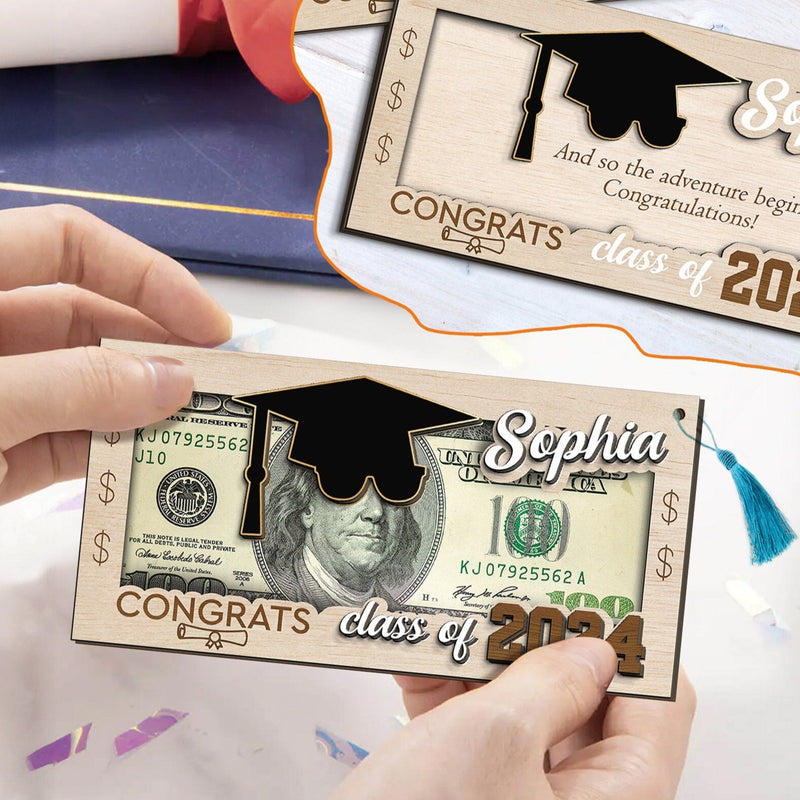 Free Tassel Custom Graduation Money Holder Class of 2024 Gift