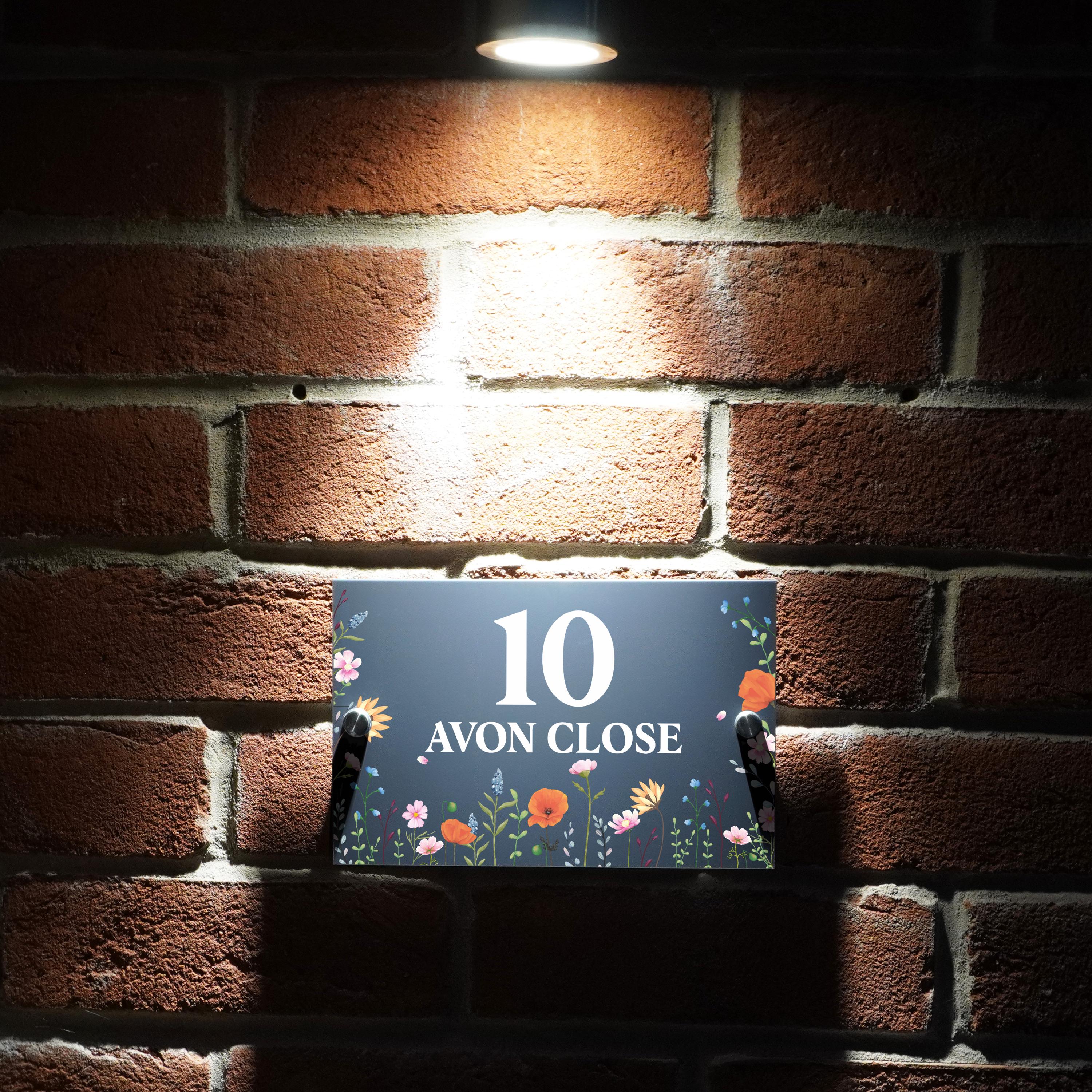 Badgemaster Modern Anthracite House Number Sign