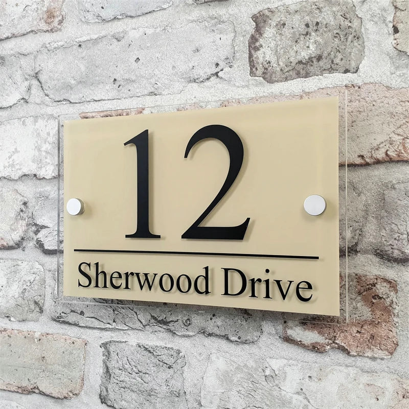 Custom Coloured Address Sign for your letterbox or entryway