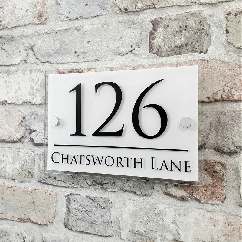 Custom Coloured Address Sign for your letterbox or entryway