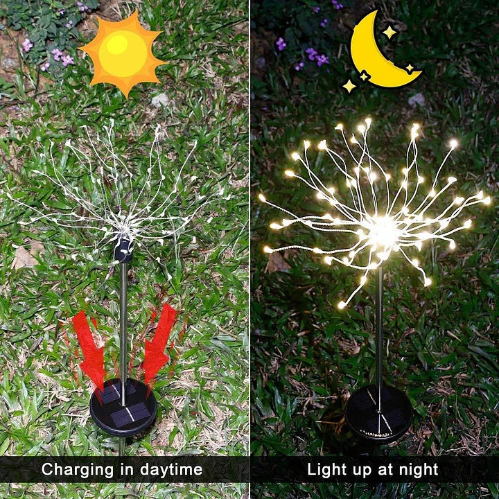 Last Day 70% OFF - Waterproof Solar Garden Fireworks Lamp