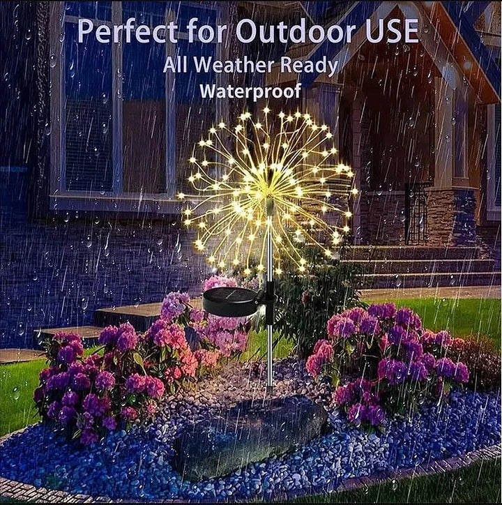 Last Day 70% OFF - Waterproof Solar Garden Fireworks Lamp