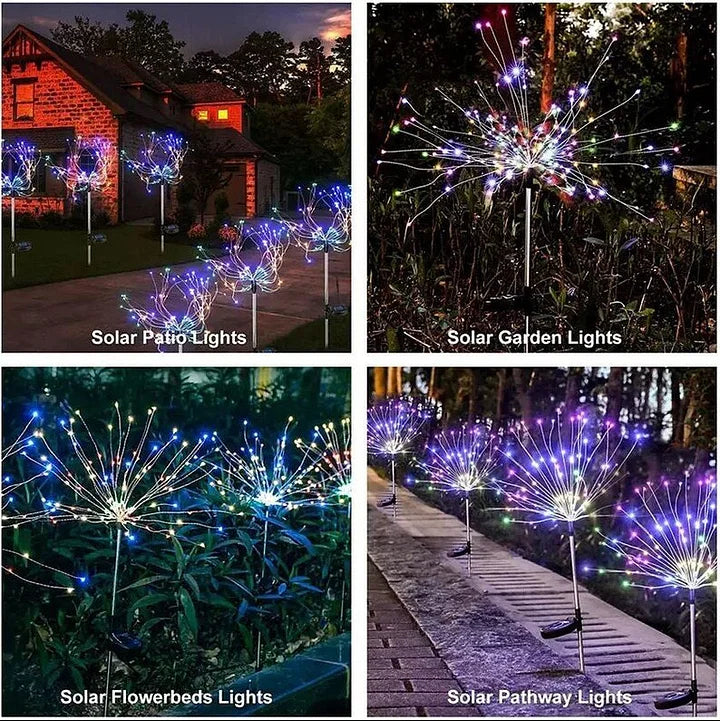 Last Day 70% OFF - Waterproof Solar Garden Fireworks Lamp