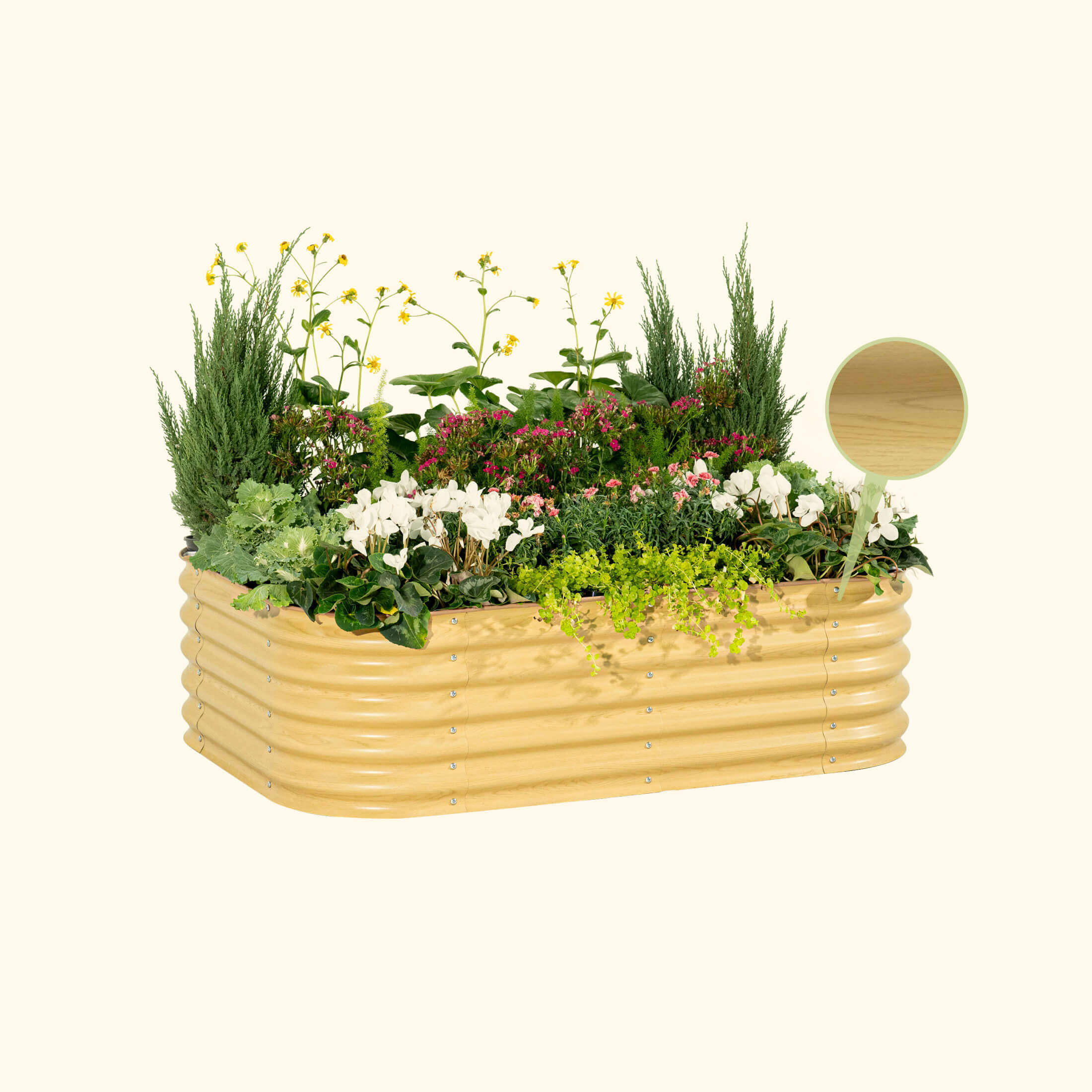 17" Tall 6 In 1 Modular Metal Raised Garden Bed Kit