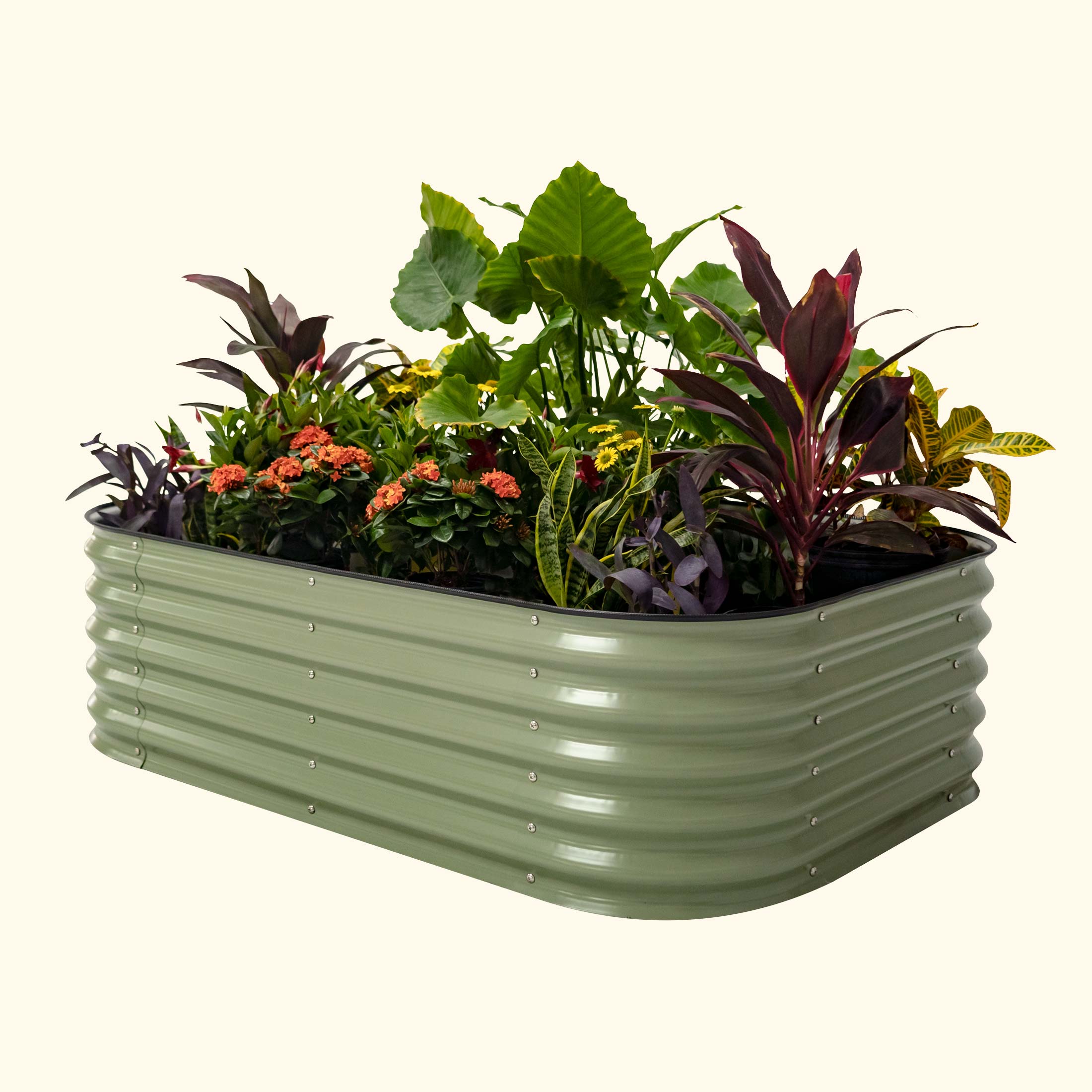 17" Tall 6 In 1 Modular Metal Raised Garden Bed Kit