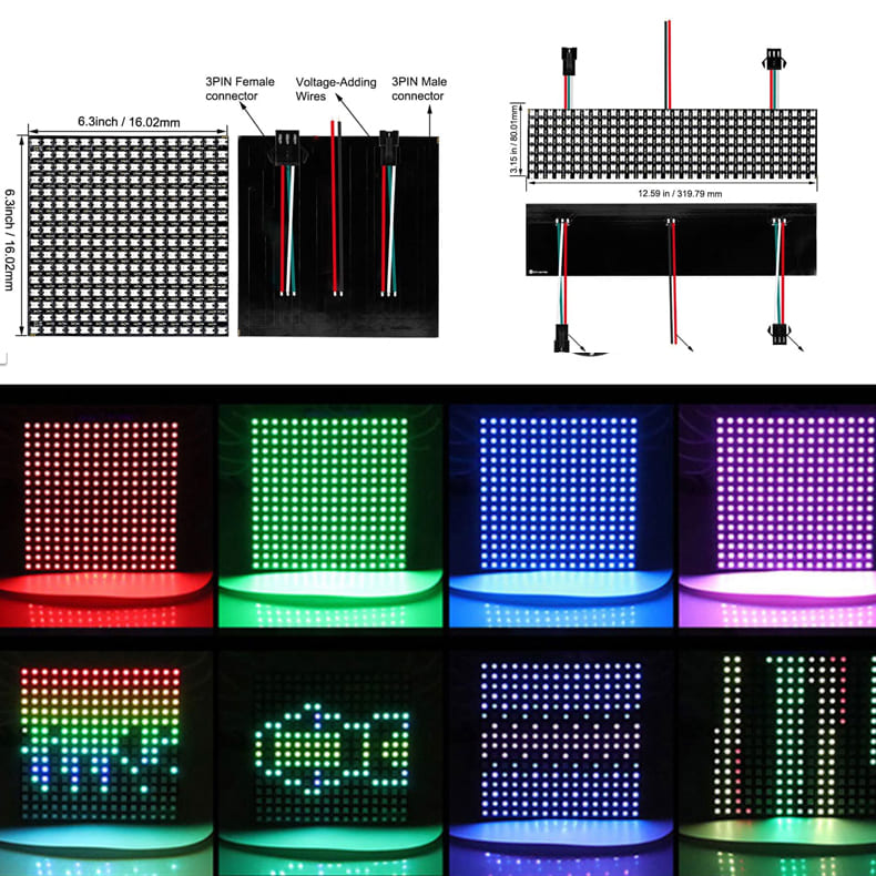 WS2812B RGB Panel Screen